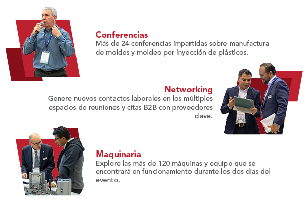 Conferencias, networking y maquinarias